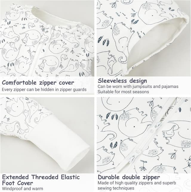 Detalle de WYTbaby Sacco Nanna con Piedini 1.0 Tog in 100% Cotone ultra-morbido