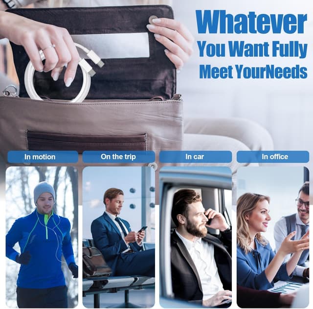 Thumbnail 6 de Qalirvis USB-C auf USB-C Ladekabel (3 m) mit 60 W Power Delivery und Nylongeflecht – für iPhone, iPad & MacBook