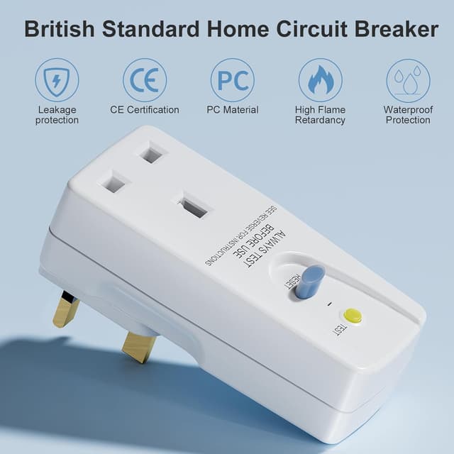 Detalle 2 de EXNICEXI RCD Plug Safety Adaptor 30mA