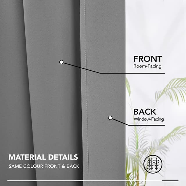 Thumbnail 5 de Deconovo Grey Blackout Curtains 46 x 54 inches 🏠