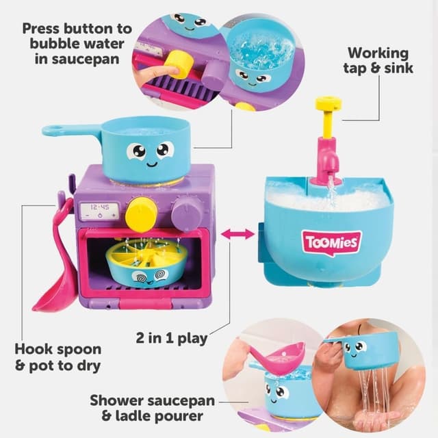 Detalle de Toomies Bubble & Bake Bathtime 2‑in‑1 bath toy for toddlers