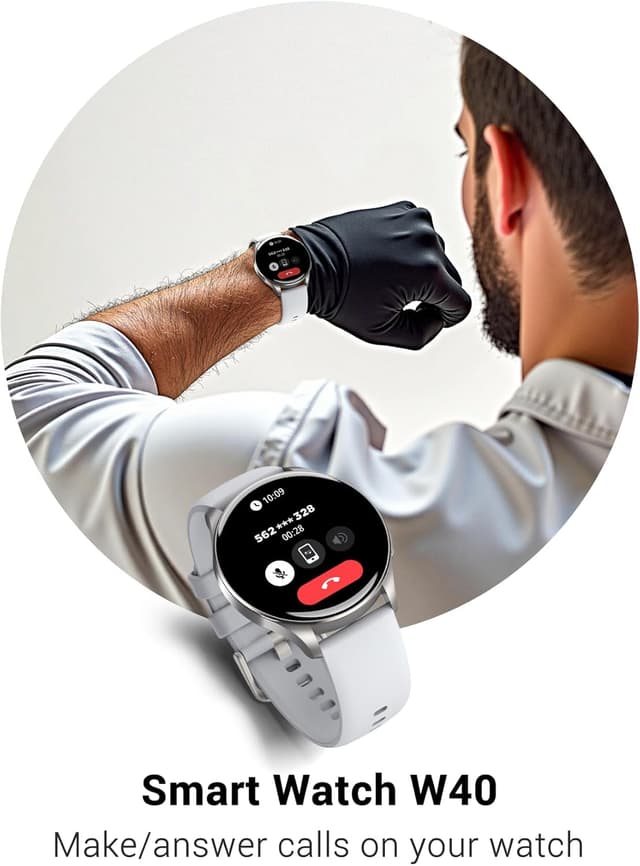 Detalle de Smart Watch for Men & Women with 1.43" AMOLED Always-on Display, Bluetooth Calls & 100+ Sports Modes (IP68)