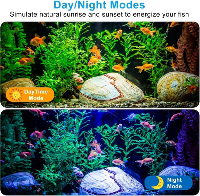 Detalle 2 de Baitai Aquarium Light 24/7 Full Spectrum LED with LCD Controller (IP67, 45–60cm)