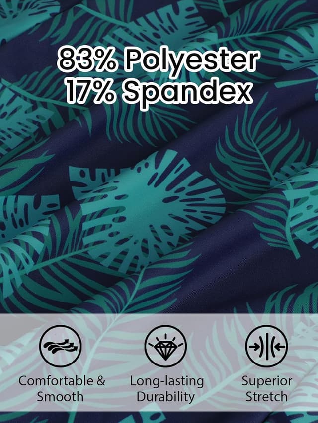 Detalle 2 de ECUPPER plus size one-piece swimsuit with skirt & built-in shorts (tummy control)