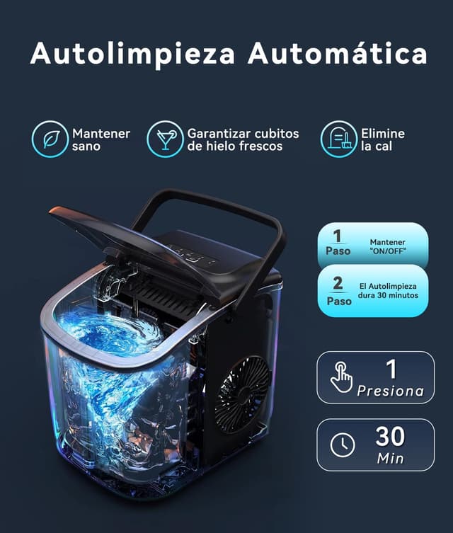 Thumbnail 2 de ecozy Máquina de Hielo Portátil, 12 Kg, ¡Listo en 6 Min!