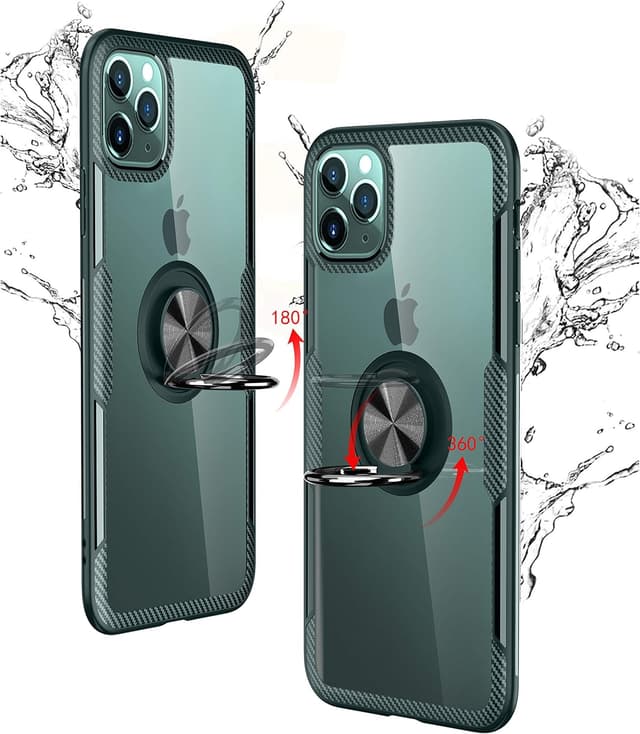 Detalle 2 de Transparente Hülle iPhone 11 Pro mit Ring 360°