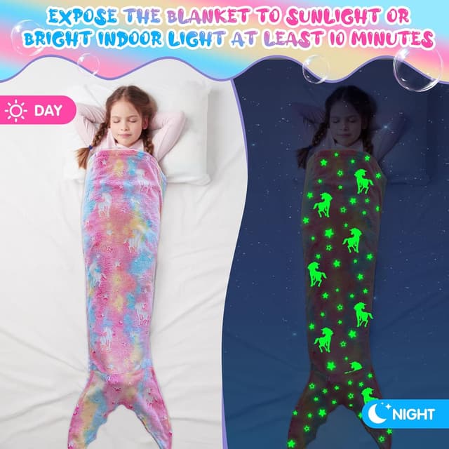 Detalle de Ranedo Meerjungfrauenflosse Decke 140 × 60