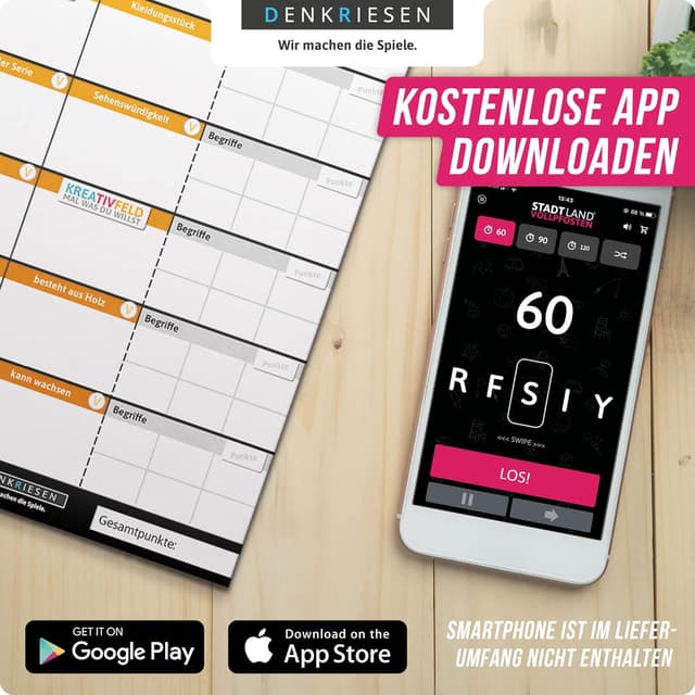 Detalle de DENKRIESEN Stadt Land VOLLPFOSTEN® Picasso Edition (Erweiterung) – Stadt Land Fluss zum Malen ab 8 Jahren