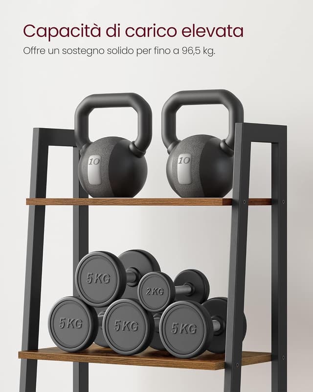 Thumbnail 5 de VASAGLE LLS44X scaffale a scala 4 ripiani per soggiorno