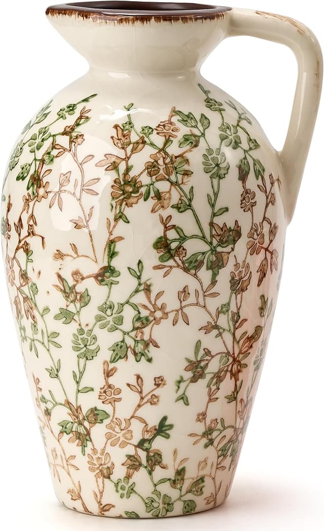 Imagen de Green and Beige Antique Vase 8.9 Inch en OfertitasTOP