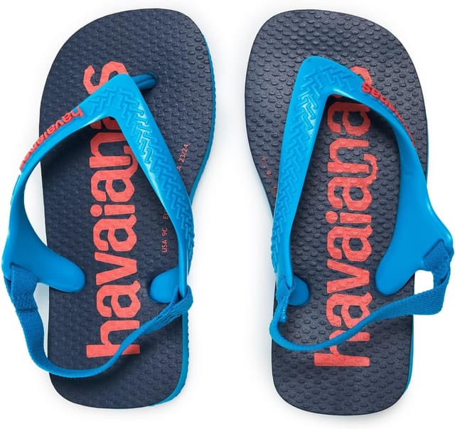 Detalle de Havaianas Mixte bébé Baby Logomania Tongues : des tongs confortables et faciles à vivre