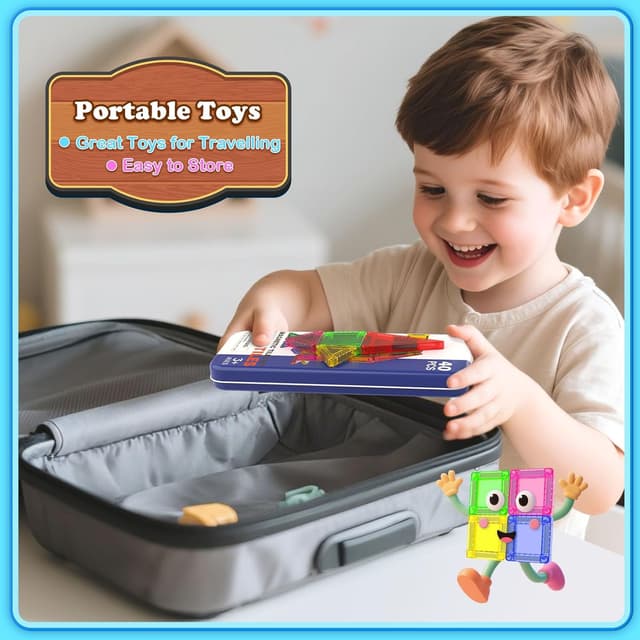 Thumbnail 5 de Mini Magnetic Tiles 40 PCS travel set