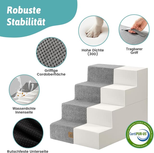 Thumbnail 3 de COZY KISS Hundetreppe 4 Stufen 45cm 2-in-1