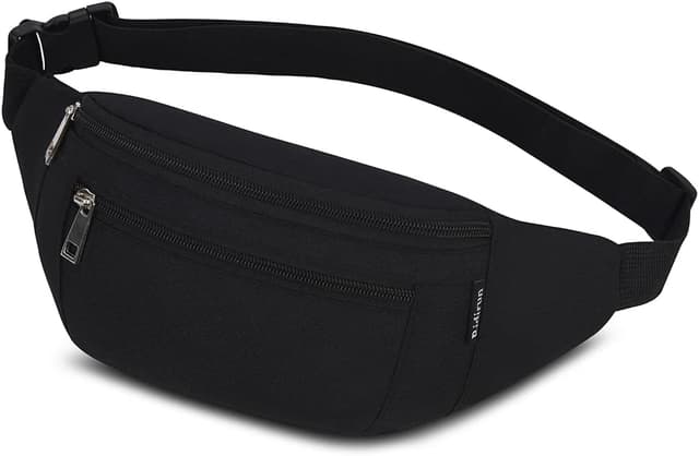 Detalle de Bauchtasche Gürteltasche Hüfttasche Sport wasserdicht für Damen & Herren (Schwarz)