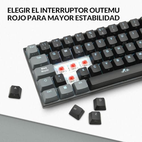 Thumbnail 6 de Rii RK802 teclado gaming mecánico 60% con RGB y 3 modos de conectividad (Cable / 2.4G / Bluetooth 5.0)