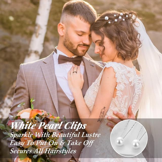 Thumbnail 4 de Bridal Pearl Hair Accessories Set 11pcs