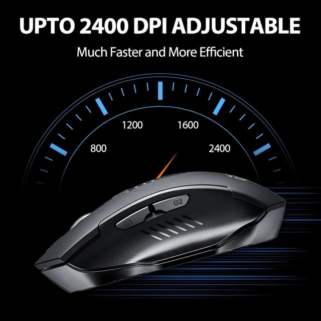 Detalle 1 de INPHIC Pro 2,4G Funkmaus 1600 DPI mit Akku