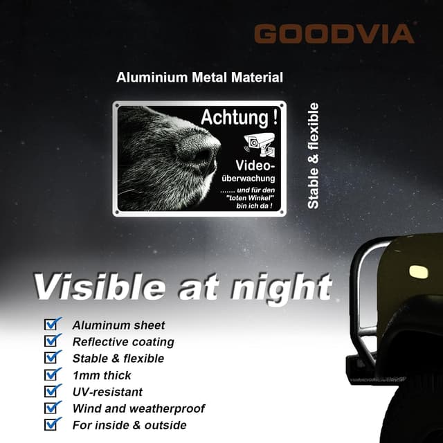 Thumbnail 6 de Goodvia Hundewarnschild 20 x 30 cm, 2er-Set