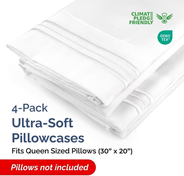 Detalle de CGK Linens Queen pillow cases set of 4