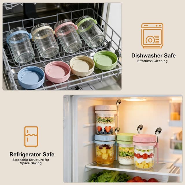 Thumbnail 5 de Overnight Oats Jars 16 oz 🥣