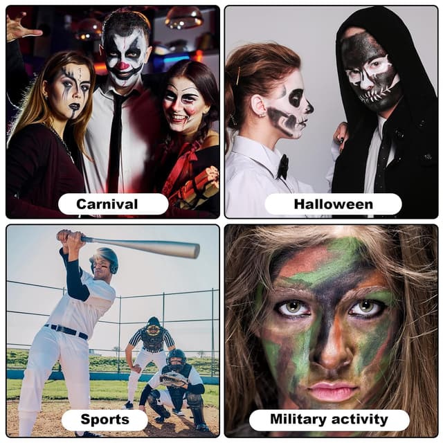 Thumbnail 6 de Aomig Bodypainting Öl-Cremestift in Schwarz – ölbasierte Schminkfarbe für Gesicht & Körper