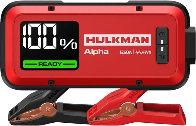 Detalle de HULKMAN Alpha Ultra Red Avviatore portatile 12V 1250A (44,4Wh) con display LED e IP65