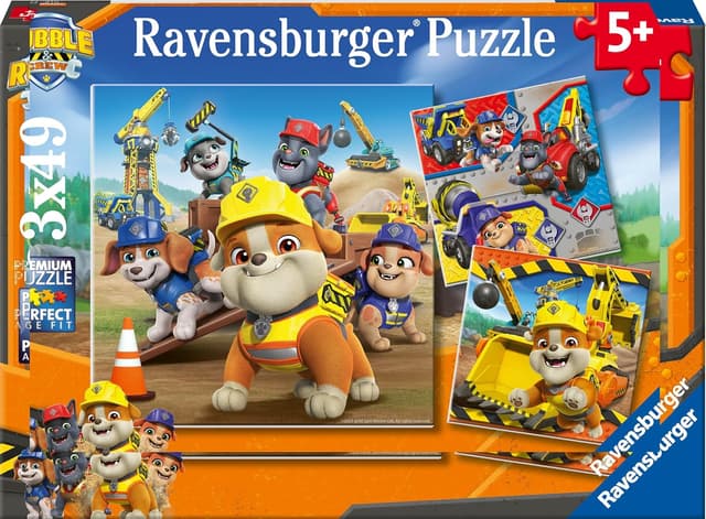 Detalle de Ravensburger Kinderpuzzle „Rubble & Crew“ – 3er-Set mit 3×49 Teilen für Kinder ab 5 Jahren
