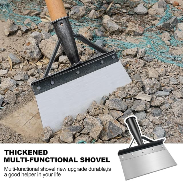 Detalle de OFFCUP Pala per la pulizia del giardino da 20 cm in acciaio, multifunzionale per diserbo e lavori all’aperto