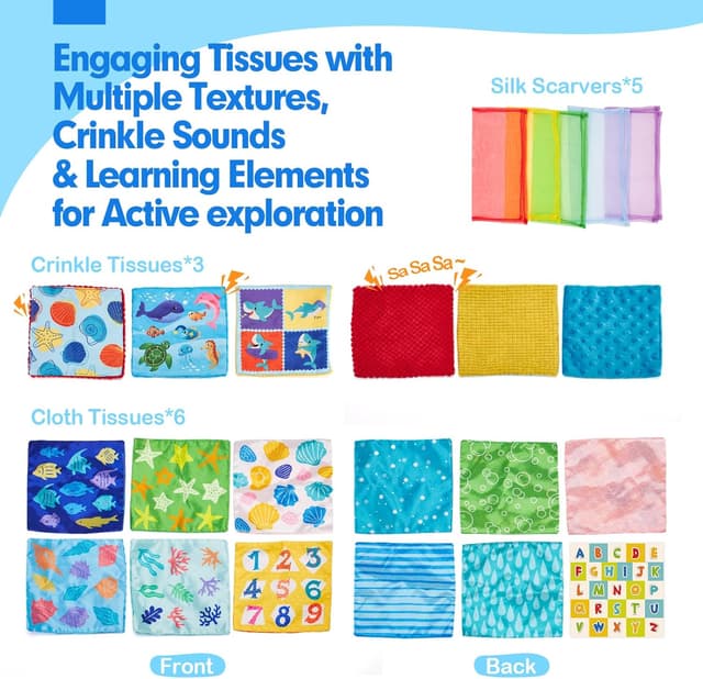 Thumbnail 4 de hahaland Baby Tissue Box Toy Montessori sensory toy for 6 months+