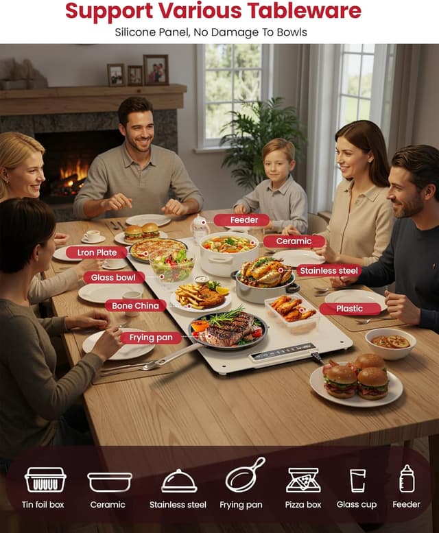 Detalle 2 de XXL Food Warming Mat 36x16 with 4 Temps