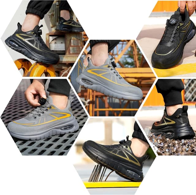 Thumbnail 6 de Chaussures de sécurité GemChve ultra légères avec embout acier, antidérapantes et respirantes (hommes/femmes) 37-46