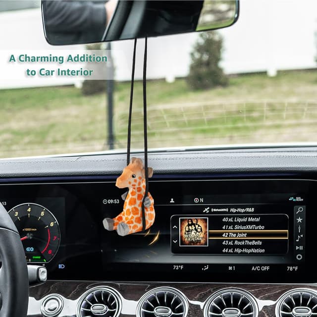 Detalle 2 de VIPbuy handgefertigte schwingende Holz-Giraffe zum Aufhängen im Auto (Dekoration fürs Auto, Geschenk)