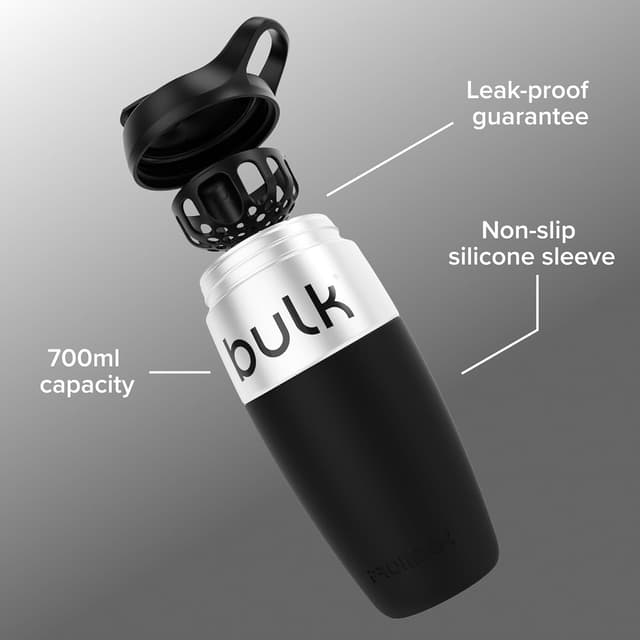 Detalle 2 de Bulk x Promixx Stainless Steel Shaker Bottle 700ml 🥤