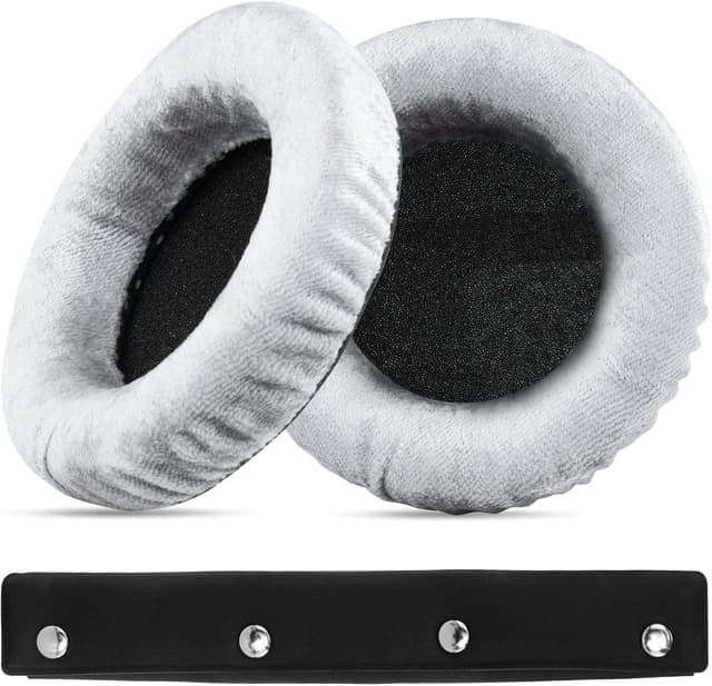 Detalle de TAIANJI DT 770 Pro ear pads replacement set (velour) for Beyerdynamic DT770/DT880/DT990 and compatible models – Gray