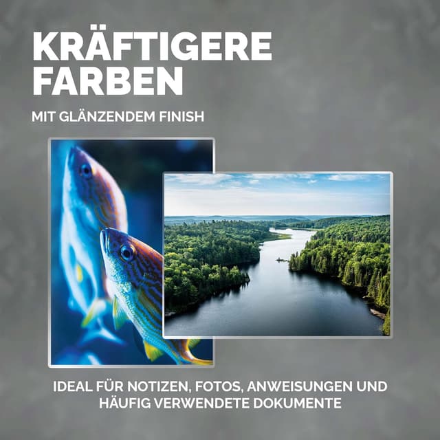 Detalle 2 de Fellowes Laminierfolien A3 ImageLast, 125 Mikron – transparent (100 Stück) mit Ausrichtungshilfe
