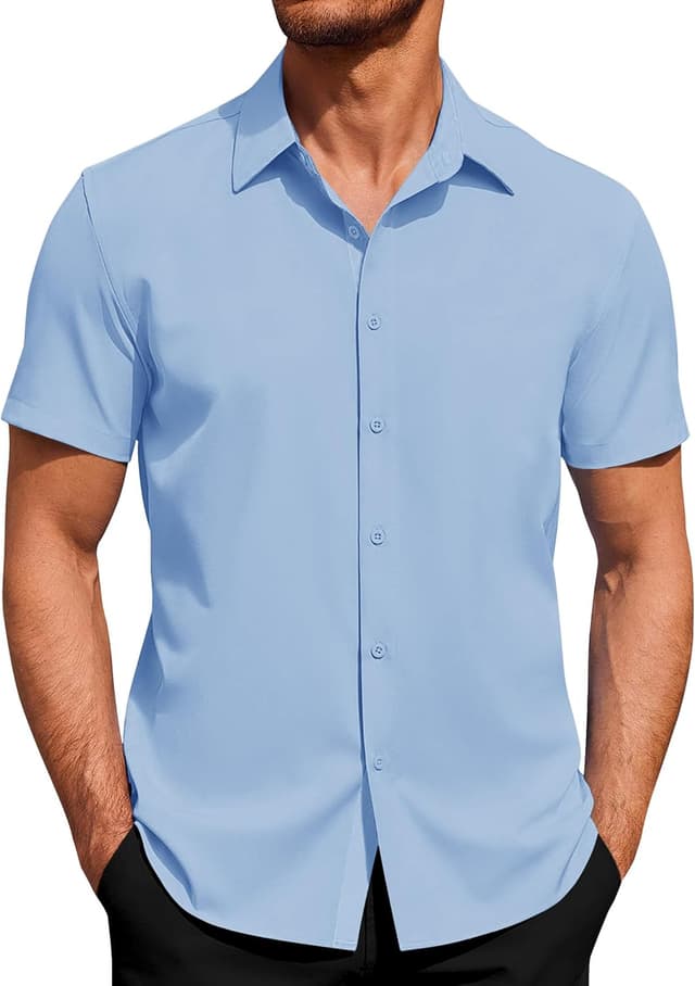 Thumbnail 6 de J.VER men’s short sleeve stretch dress shirts (4-way stretch) for business casual