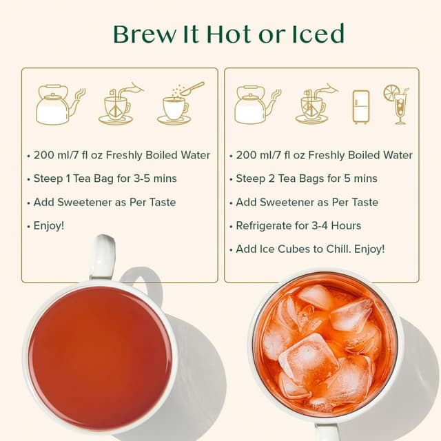 Detalle de VAHDAM Chai alla Vaniglia Speziato con tè nero e spezie | 100 filtri piramidali sottovuoto