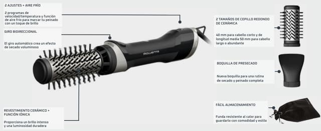 Thumbnail 2 de Rowenta Brush Activ UB9530F0 cepillo secador 1000 W