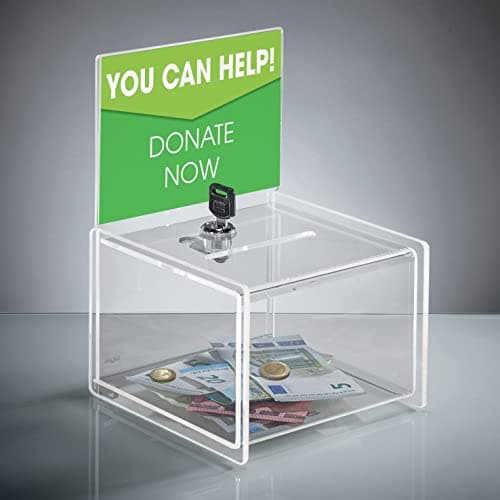 Detalle 2 de SIGEL Va151 boîte donations acrylique ⚙