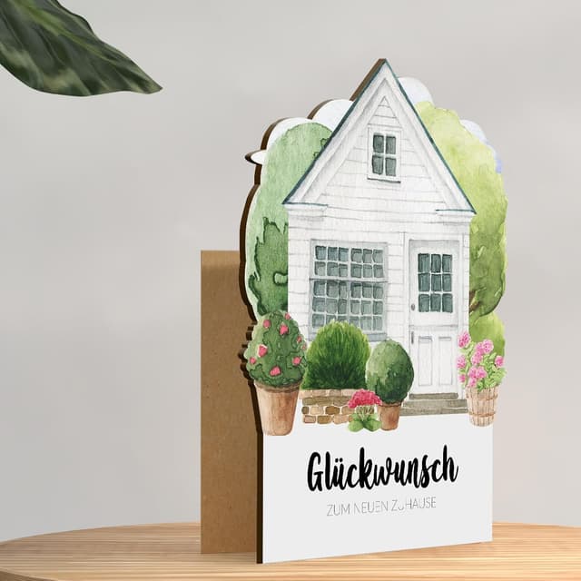 Thumbnail 2 de Holzkarte Einzug Geschenkkarte 3D