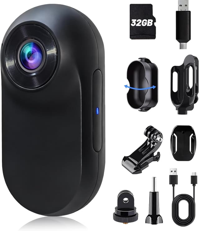 Detalle de HOFAOUG Mini Action Cam 1 pollice 32GB