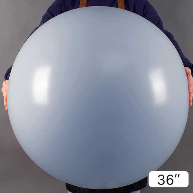 Detalle 2 de PartyWoo Dusty Blue Balloons (36 Inch) with White Accent Balloons, 4-Pack Set for Boho Party Decor