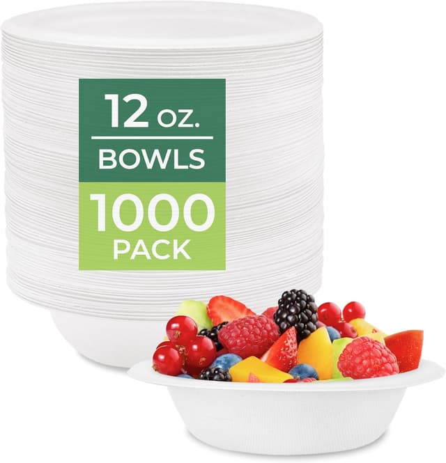 Thumbnail 6 de Freshware Paper Bowls (32 oz) — 50-Pack Disposable, Compostable Sugarcane Fiber Soup Bowls
