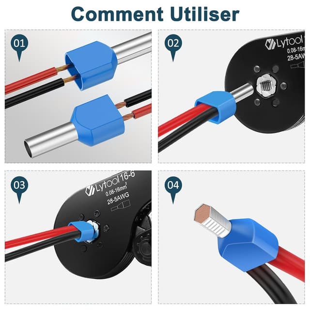 Detalle 2 de Lot d’embouts de câblage double 0,5 à 10 mm²