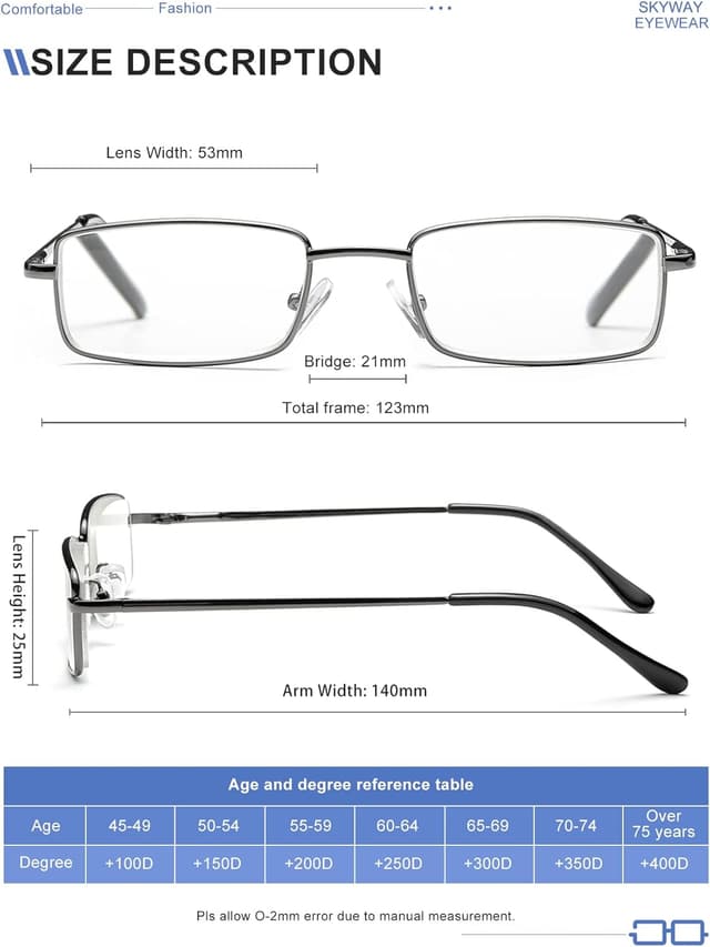 Thumbnail 6 de SKYWAY Mens Reading Glasses blue light