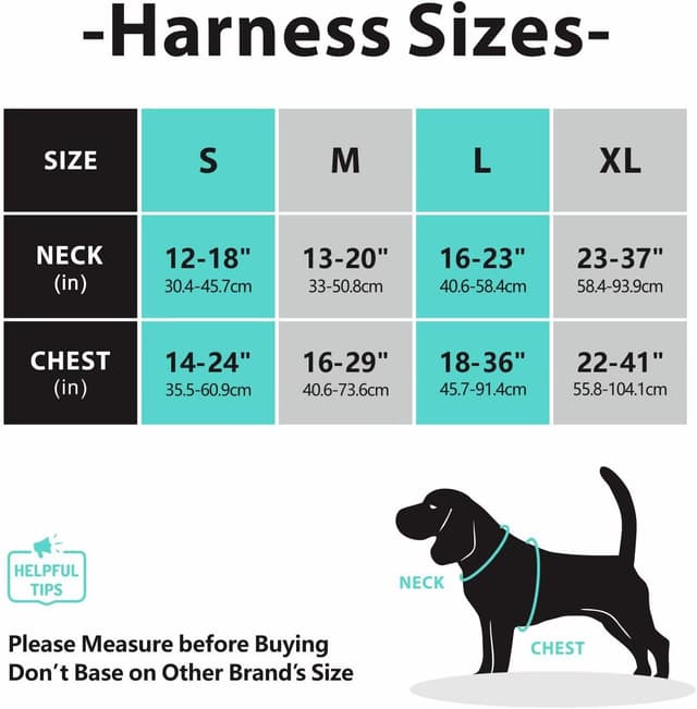 Detalle de PoyPet No Pull Dog Harness with Reflective Vest, 2 Leash Attachments and Control Handle (Army Green, L)