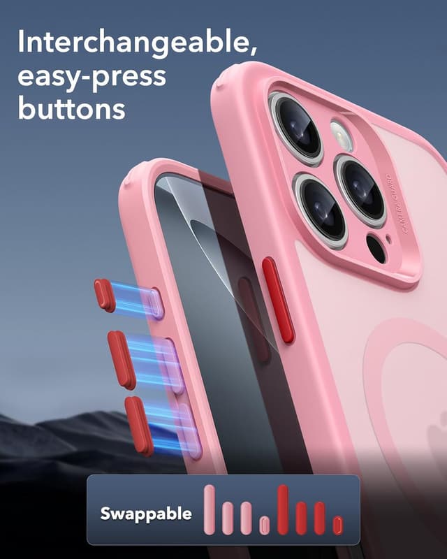 Detalle 1 de ESR Funda iPhone 16 Pro 4 en 1 MagSafe Rosa Esmerilado