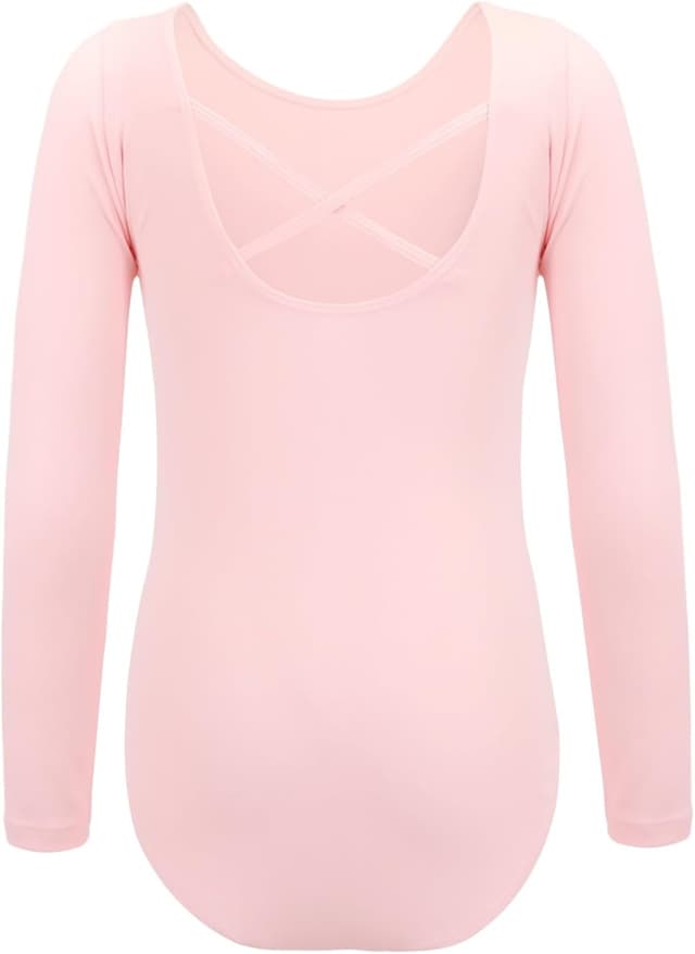 Detalle de Bezioner Ballet Leotard for Girls (88% nylon, 12% spandex) – Long Sleeve Gymnastics & Dance Outfit