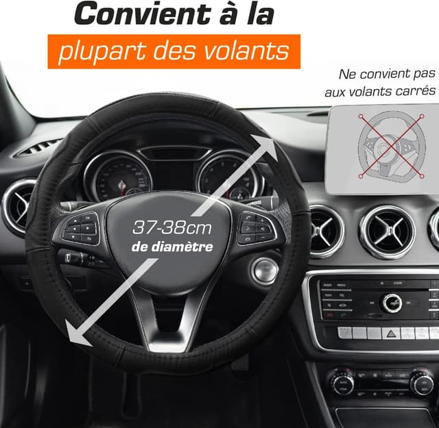 Thumbnail 3 de Upgrade4cars Couvre Volant 37-39 cm