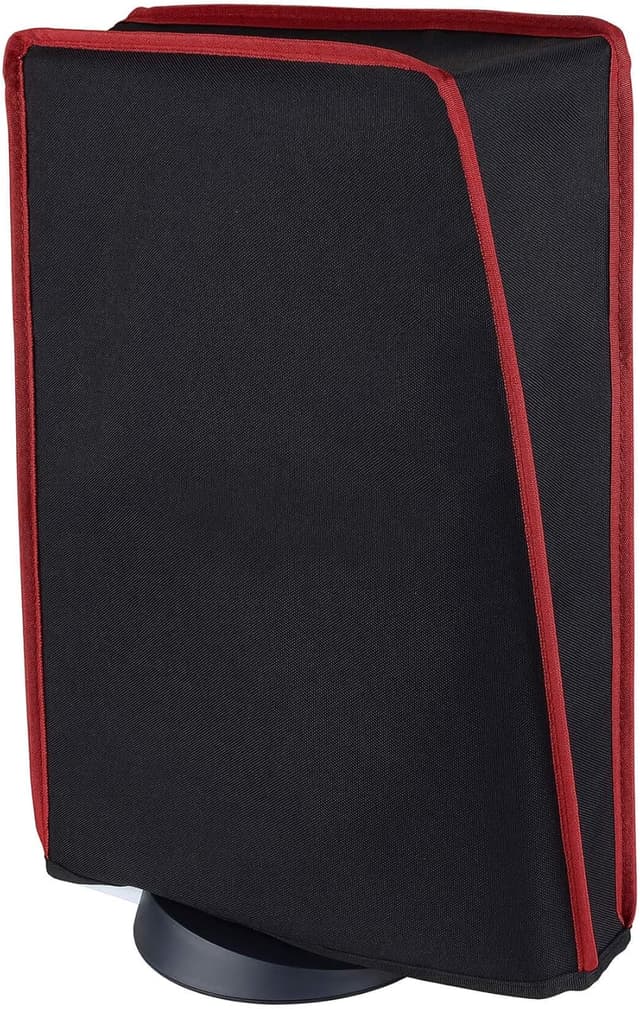 Detalle de PS5 dust cover, PlayVital black nylon